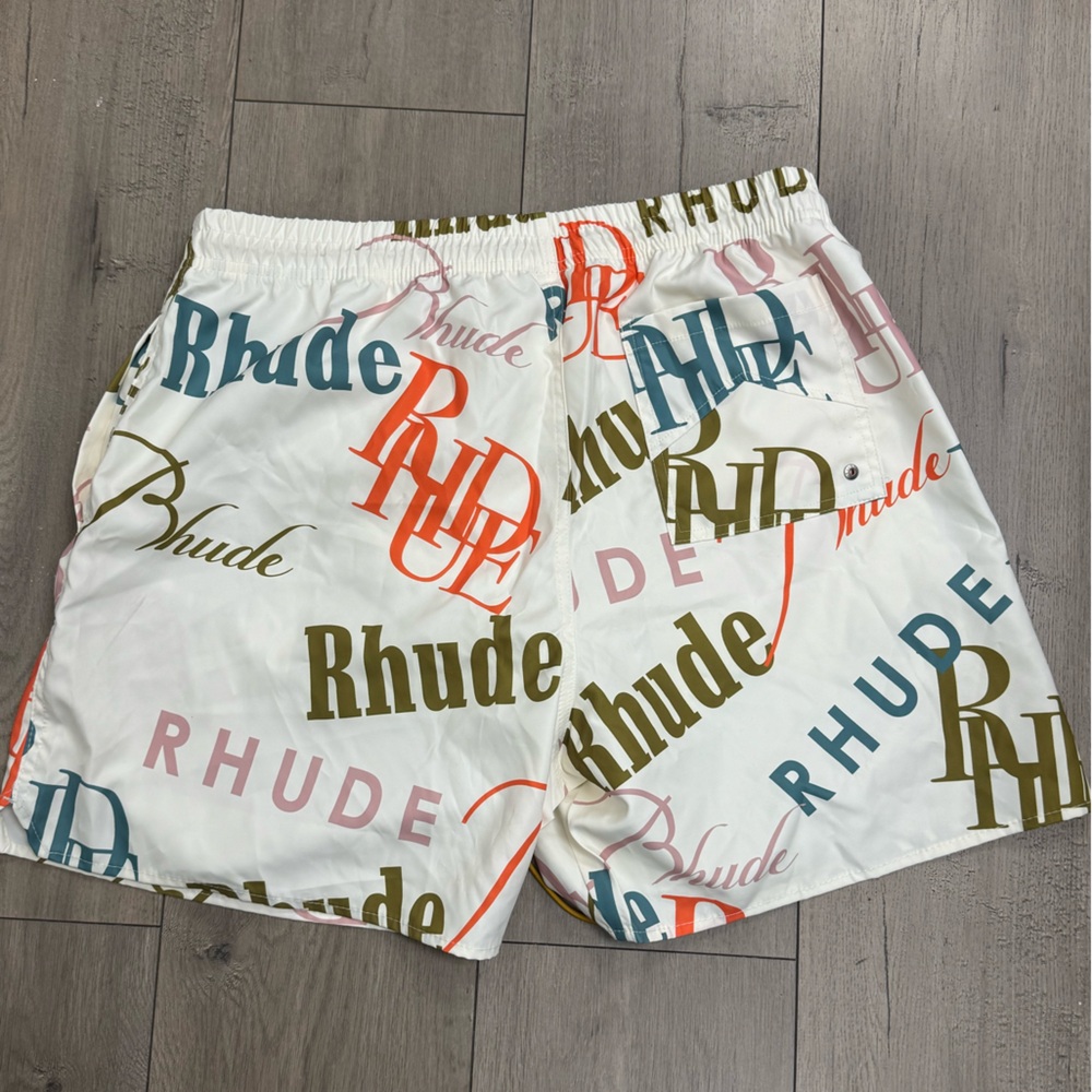 🆕 Rhude Logo Multicolor Swim Trunks - Picture 5 of 7